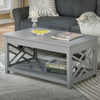 Alaterre Furniture 36 X 22 X 18, Pine with Composite Wood Top, Gray ANCT1440